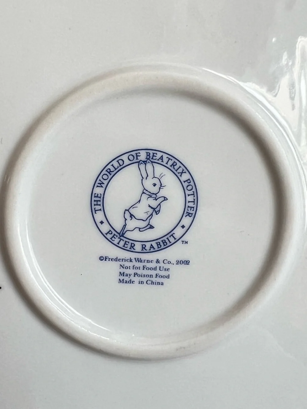 Peter Rabbit Decorative Plate 8” The‎ World of Beatrix Potter 2002 Collectible